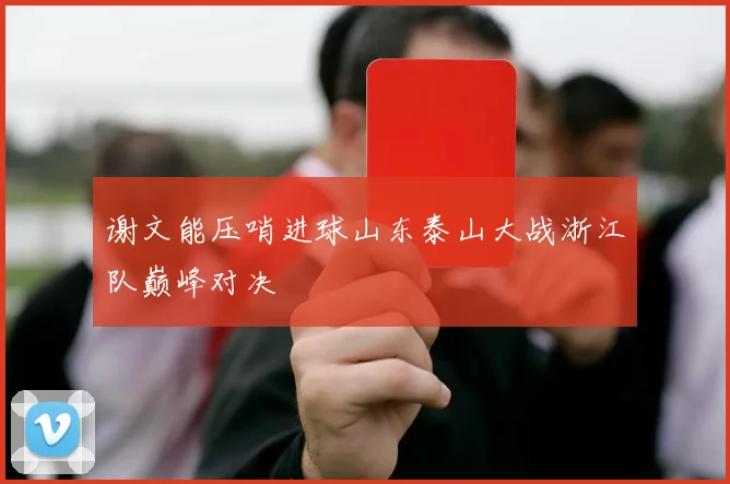 谢文能压哨进球山东泰山大战浙江队巅峰对决